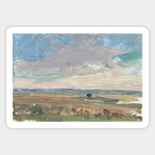 Simple Impressionism Oil on Canvas Sticker